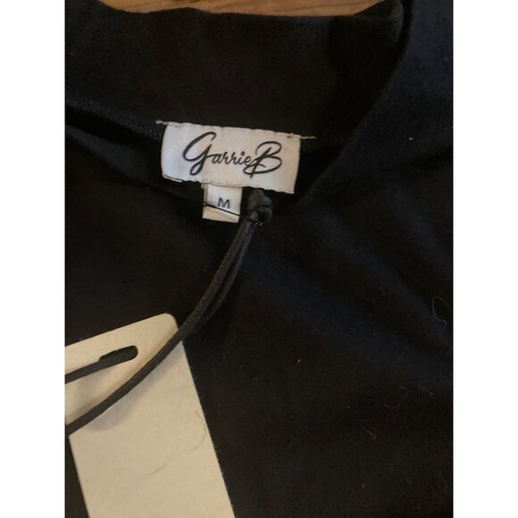 Garrie B  Embroidered Maxi Dress Women's Black Turtleneck Medium New With Tag - Picture 4 of 5